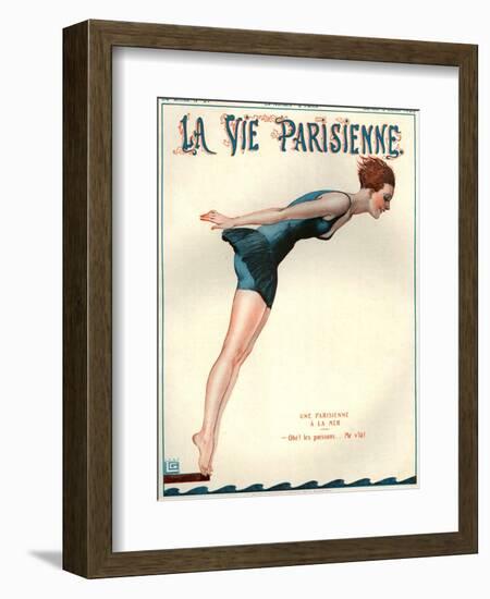 1920s France La Vie Parisienne Magazine Cover-null-Framed Giclee Print