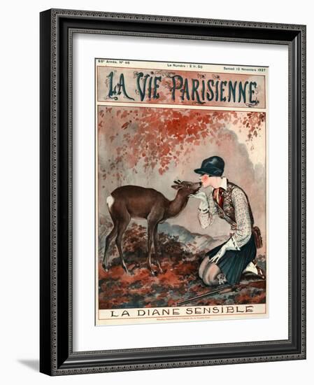 1920s France La Vie Parisienne Magazine Cover-null-Framed Giclee Print