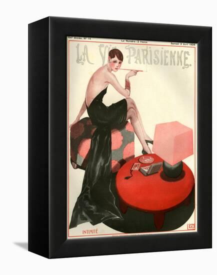 1920s France La Vie Parisienne Magazine Cover-null-Framed Premier Image Canvas