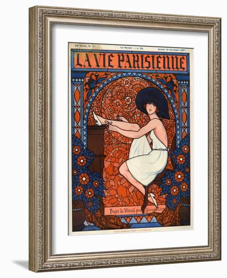 1920s France La Vie Parisienne Magazine Cover-null-Framed Giclee Print