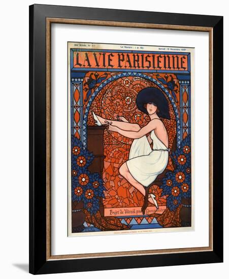 1920s France La Vie Parisienne Magazine Cover-null-Framed Giclee Print