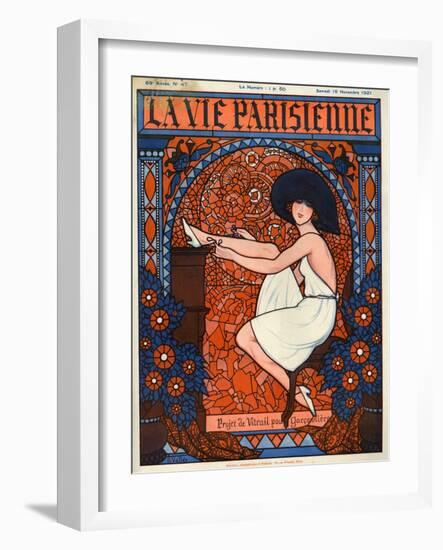 1920s France La Vie Parisienne Magazine Cover-null-Framed Giclee Print