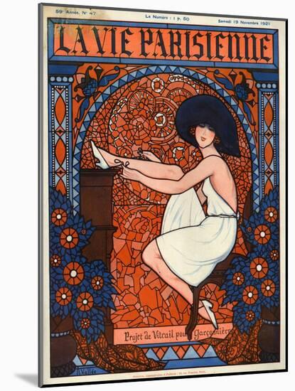 1920s France La Vie Parisienne Magazine Cover-null-Mounted Giclee Print