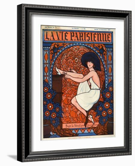 1920s France La Vie Parisienne Magazine Cover-null-Framed Giclee Print