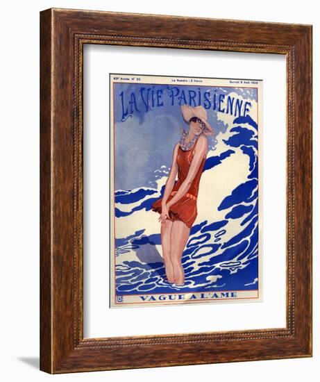 1920s France La Vie Parisienne Magazine Cover-null-Framed Giclee Print