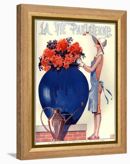 1920s France La Vie Parisienne Magazine Cover-null-Framed Premier Image Canvas