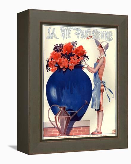 1920s France La Vie Parisienne Magazine Cover-null-Framed Premier Image Canvas