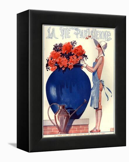 1920s France La Vie Parisienne Magazine Cover-null-Framed Premier Image Canvas