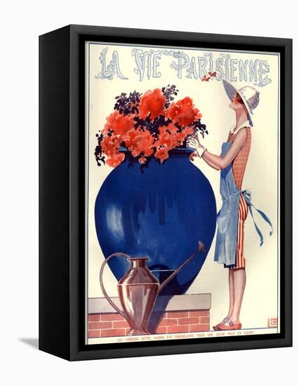 1920s France La Vie Parisienne Magazine Cover-null-Framed Premier Image Canvas