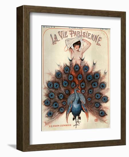 1920s France La Vie Parisienne Magazine Cover--Framed Giclee Print