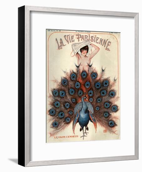 1920s France La Vie Parisienne Magazine Cover-null-Framed Premium Giclee Print