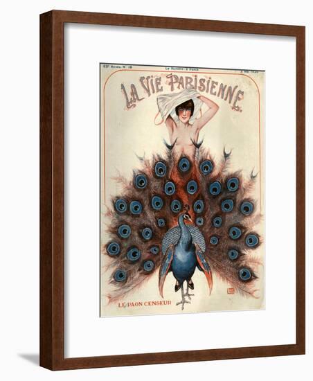 1920s France La Vie Parisienne Magazine Cover-null-Framed Premium Giclee Print