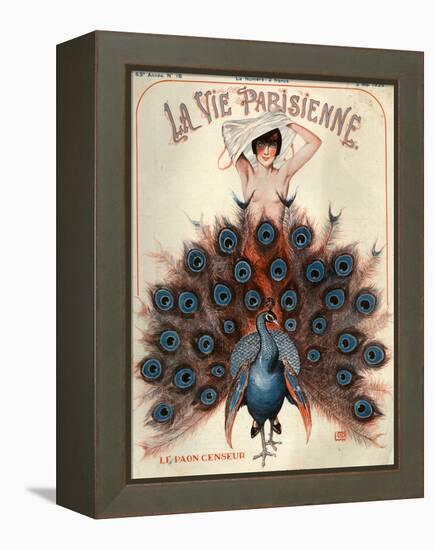 1920s France La Vie Parisienne Magazine Cover-null-Framed Premier Image Canvas