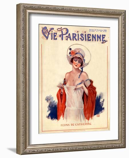 1920s France La Vie Parisienne Magazine Cover-null-Framed Giclee Print