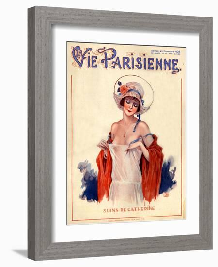 1920s France La Vie Parisienne Magazine Cover-null-Framed Giclee Print