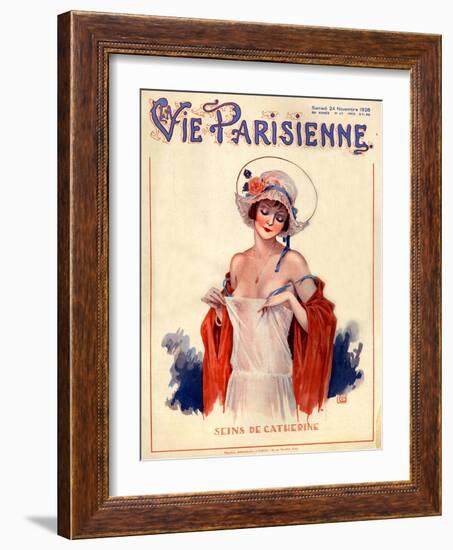 1920s France La Vie Parisienne Magazine Cover-null-Framed Giclee Print