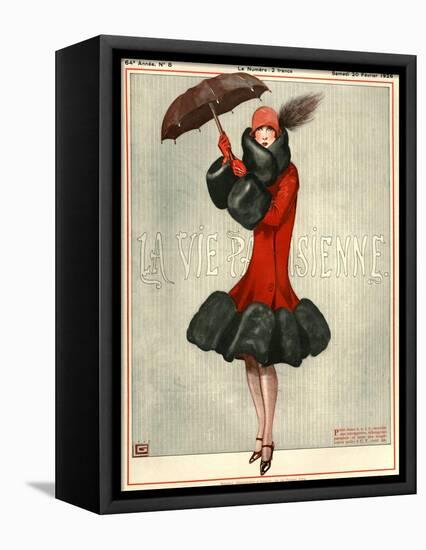 1920s France La Vie Parisienne Magazine Cover-null-Framed Premier Image Canvas