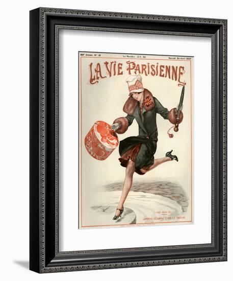 1920s France La Vie Parisienne Magazine Cover-null-Framed Giclee Print