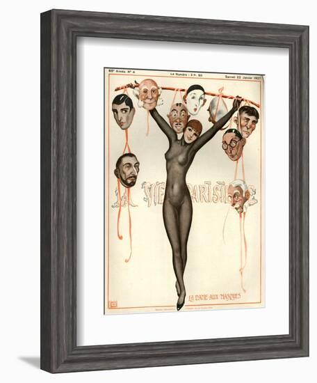 1920s France La Vie Parisienne Magazine Cover-null-Framed Giclee Print