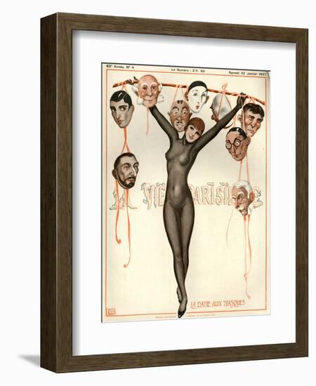 1920s France La Vie Parisienne Magazine Cover-null-Framed Giclee Print