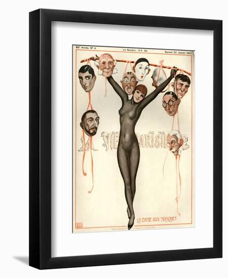 1920s France La Vie Parisienne Magazine Cover-null-Framed Giclee Print