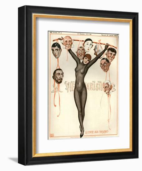 1920s France La Vie Parisienne Magazine Cover-null-Framed Giclee Print