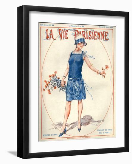 1920s France La Vie Parisienne Magazine Cover-null-Framed Giclee Print