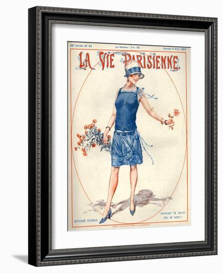 1920s France La Vie Parisienne Magazine Cover-null-Framed Giclee Print