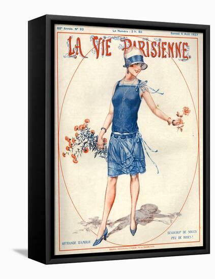 1920s France La Vie Parisienne Magazine Cover-null-Framed Premier Image Canvas