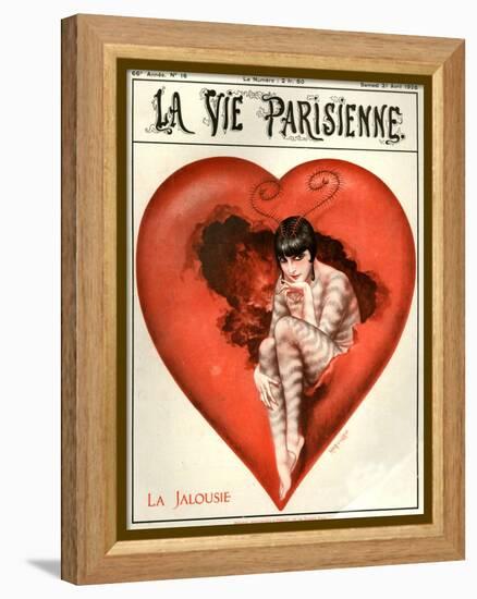 1920s France La Vie Parisienne Magazine Cover-null-Framed Premier Image Canvas