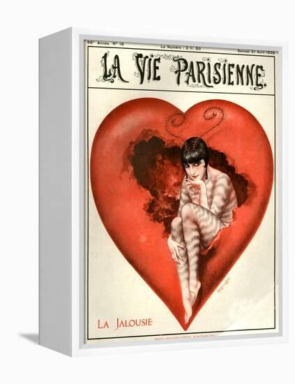 1920s France La Vie Parisienne Magazine Cover-null-Framed Premier Image Canvas