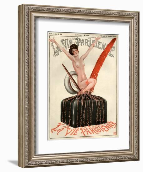 1920s France La Vie Parisienne Magazine Cover-null-Framed Giclee Print