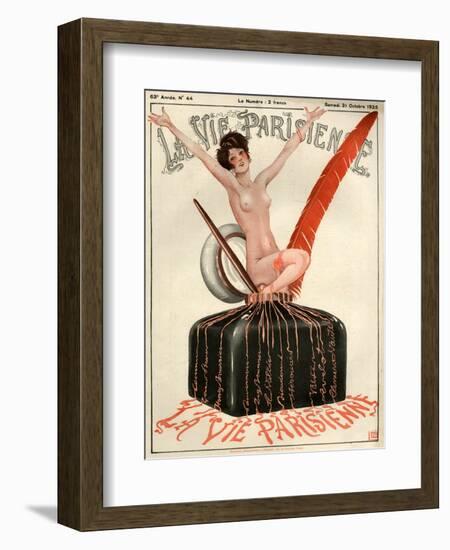 1920s France La Vie Parisienne Magazine Cover-null-Framed Giclee Print