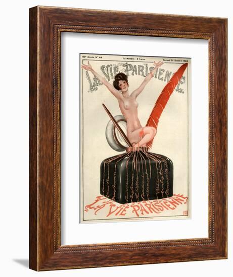 1920s France La Vie Parisienne Magazine Cover-null-Framed Giclee Print