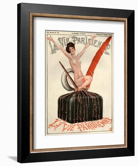 1920s France La Vie Parisienne Magazine Cover-null-Framed Giclee Print