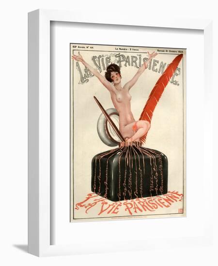 1920s France La Vie Parisienne Magazine Cover-null-Framed Giclee Print