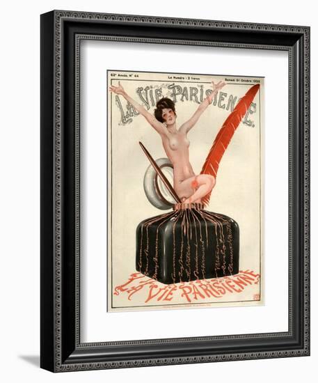 1920s France La Vie Parisienne Magazine Cover-null-Framed Giclee Print