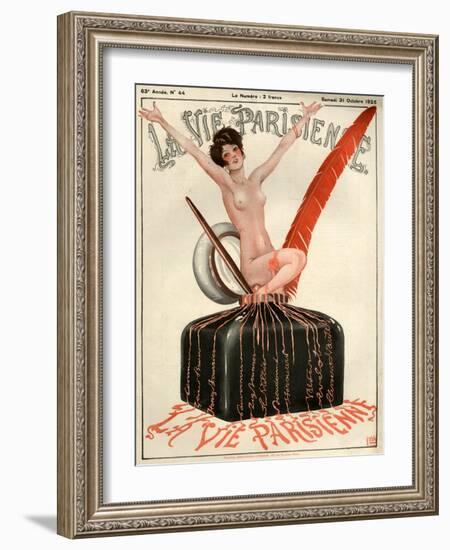 1920s France La Vie Parisienne Magazine Cover-null-Framed Giclee Print