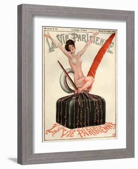 1920s France La Vie Parisienne Magazine Cover-null-Framed Giclee Print