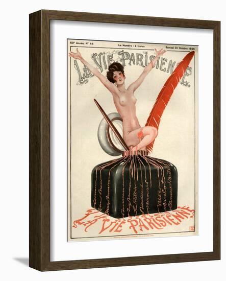 1920s France La Vie Parisienne Magazine Cover-null-Framed Giclee Print