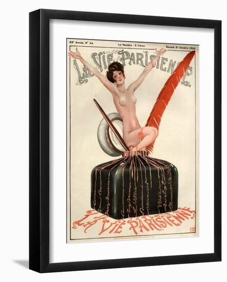 1920s France La Vie Parisienne Magazine Cover-null-Framed Giclee Print