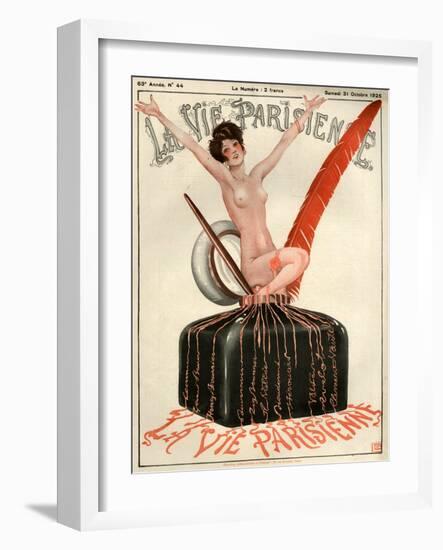 1920s France La Vie Parisienne Magazine Cover-null-Framed Giclee Print