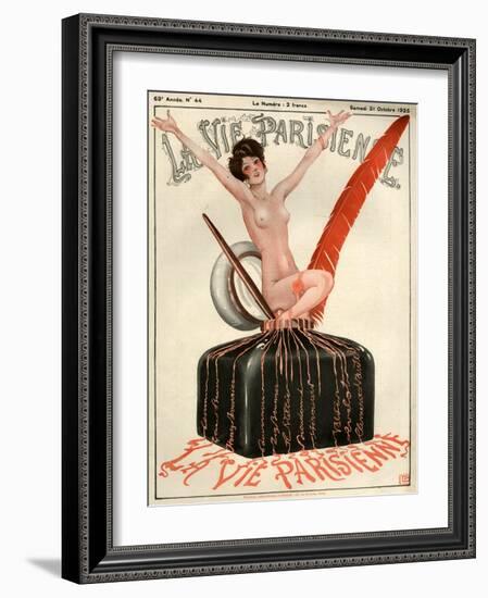 1920s France La Vie Parisienne Magazine Cover-null-Framed Giclee Print