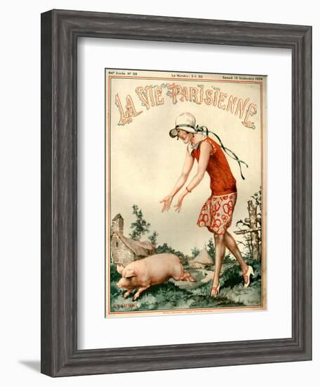 1920s France La Vie Parisienne Magazine Cover-null-Framed Giclee Print