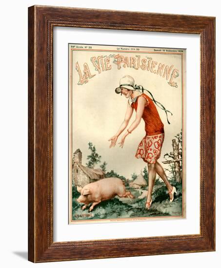 1920s France La Vie Parisienne Magazine Cover-null-Framed Giclee Print