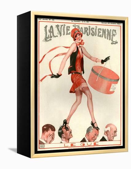 1920s France La Vie Parisienne Magazine Cover-null-Framed Premier Image Canvas