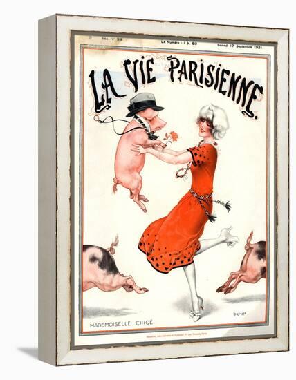 1920s France La Vie Parisienne Magazine Cover-null-Framed Premier Image Canvas