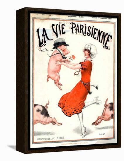 1920s France La Vie Parisienne Magazine Cover-null-Framed Premier Image Canvas