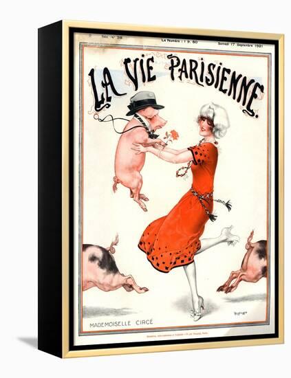 1920s France La Vie Parisienne Magazine Cover-null-Framed Premier Image Canvas