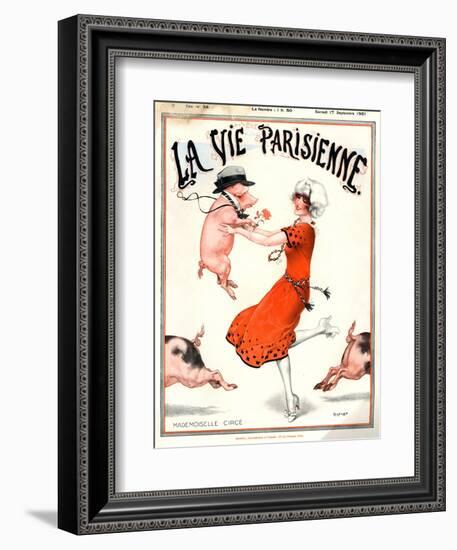 1920s France La Vie Parisienne Magazine Cover-null-Framed Premium Giclee Print